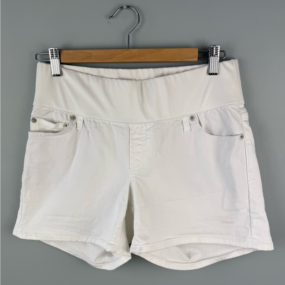 GAP Maternity High Waist White Summer Shorts